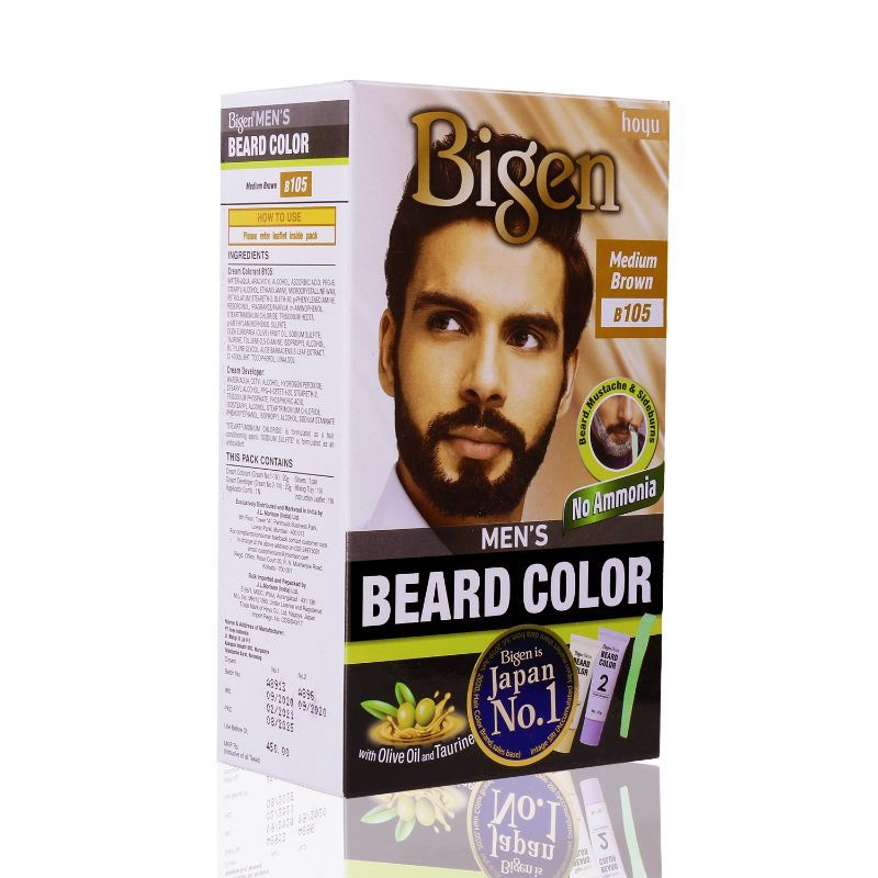 Bigen Men's Beard Color - Medium Brown B105