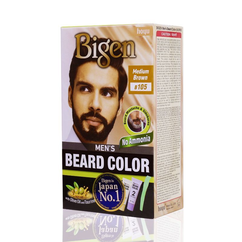 Bigen Men's Beard Color - Medium Brown B105