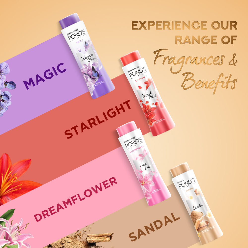 Ponds Sandal Radiance Talcum Powder Natural Sunscreen