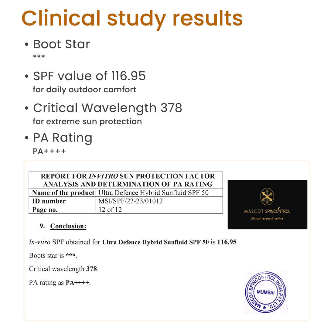 Earth Rhythm Ultra Defence Hybrid Sun Fluid SPF 50, Broad Spectrum, UVA UVB Protection, PA++++