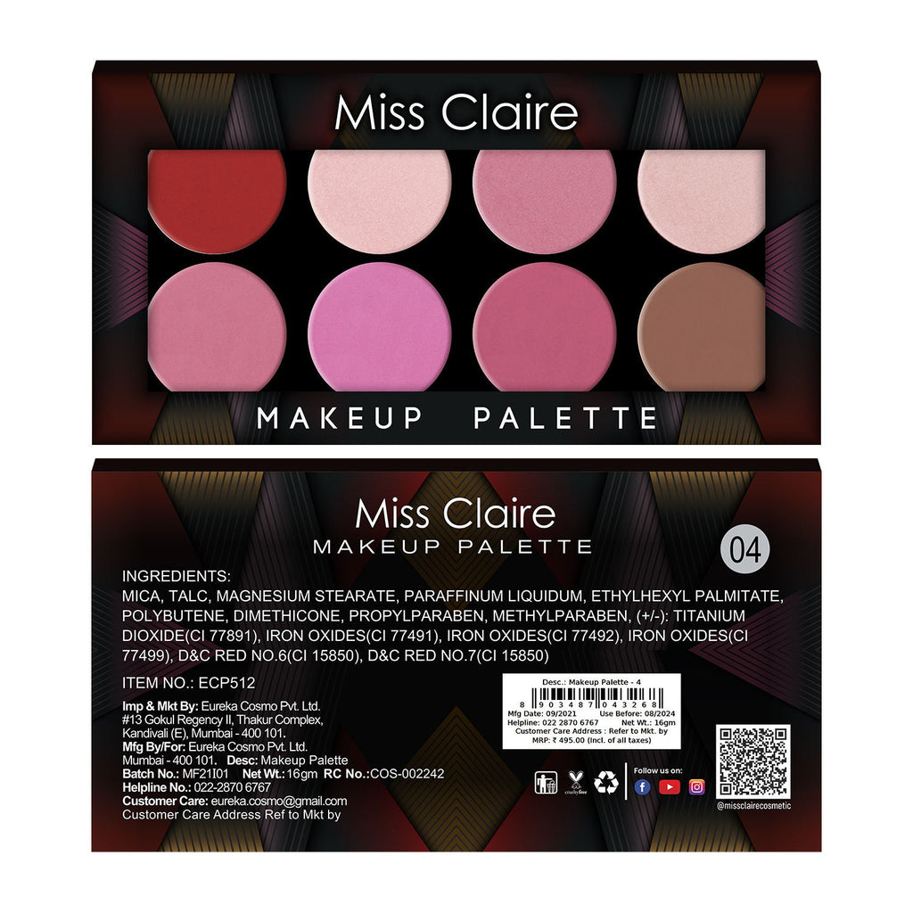 Miss Claire Makeup Palette - 4