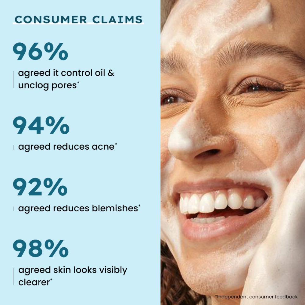 Hyphen Clarifying Acne Cleanser With 2% Salicylic Acid, Anti-Acne Face Wash For Oil Control