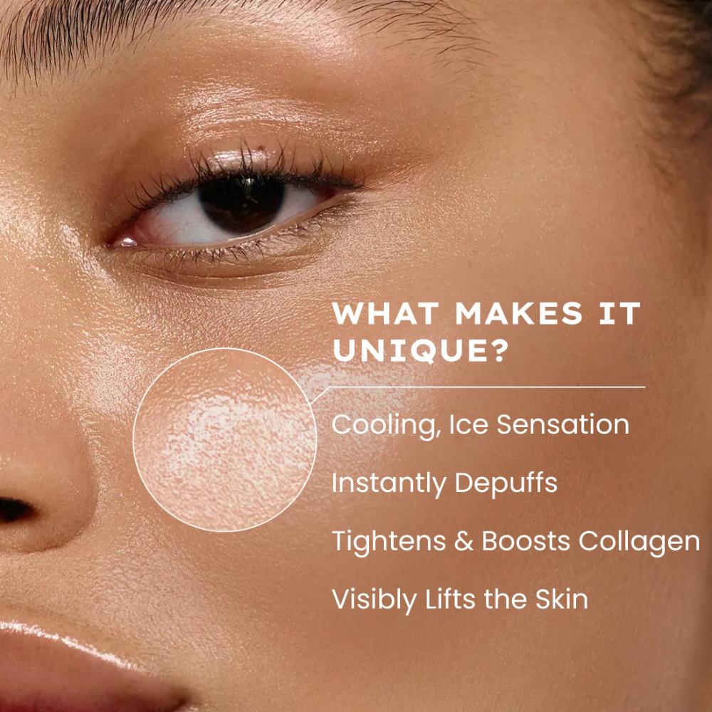 Hyphen Ice Dunk Cooling Face Mask - 31% Cooling Actives, 3% Caffeine - Instant Depuff