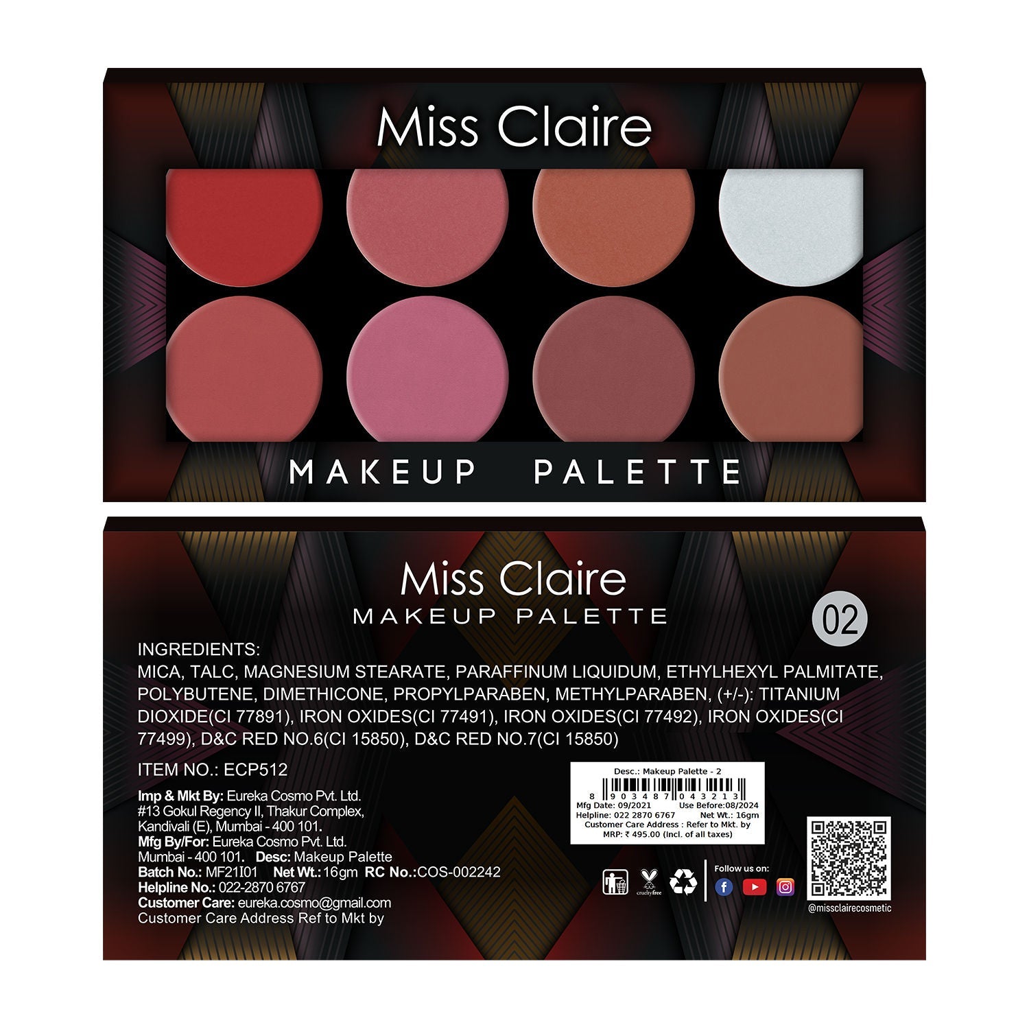 Miss Claire Makeup Palette - 2