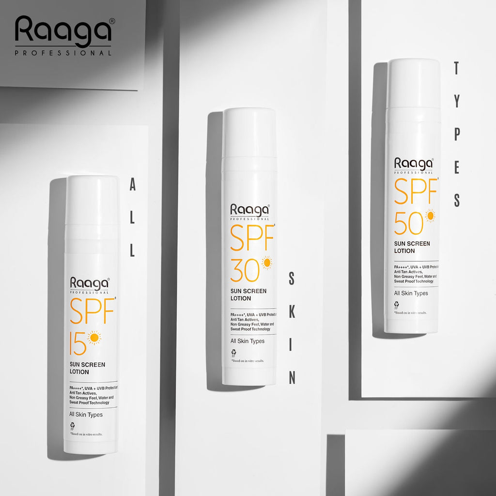 Raaga Professional Spf 30 Pa++++ Sunscreen Lotion With Uva + Uvb Protection, All Skin Types, 55 Ml
