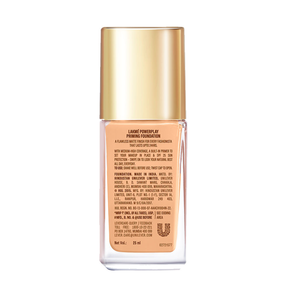 Lakme 9 To 5 Powerplay Priming Foundation, Built In Primer, Long-Lasting, SPF 20