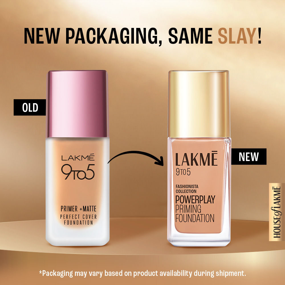 Lakme 9 To 5 Powerplay Priming Foundation, Built In Primer, Long-Lasting, SPF 20
