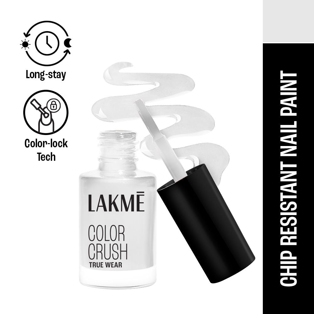 Lakme True Wear Color Crush Nail Polish, Long Lasting & Vibrant Nail Paint