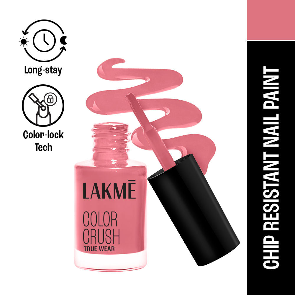 Lakme True Wear Color Crush Nail Polish, Long Lasting & Vibrant Nail Paint