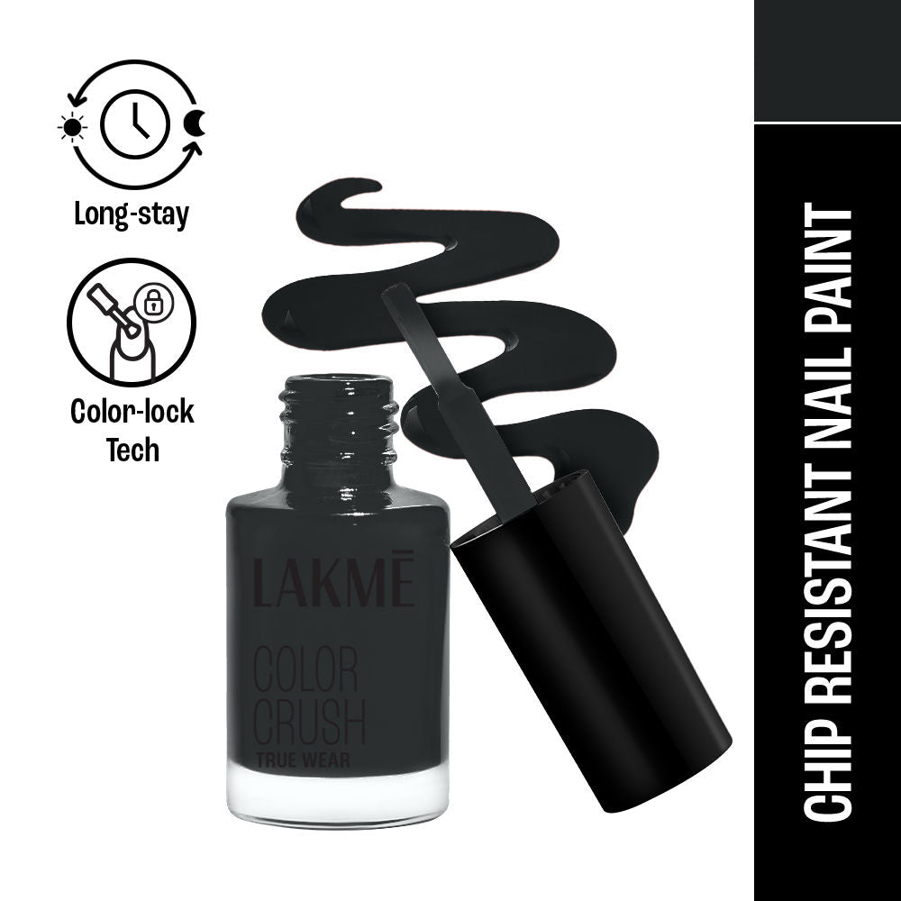 Lakme True Wear Color Crush Nail Polish, Long Lasting & Vibrant Nail Paint