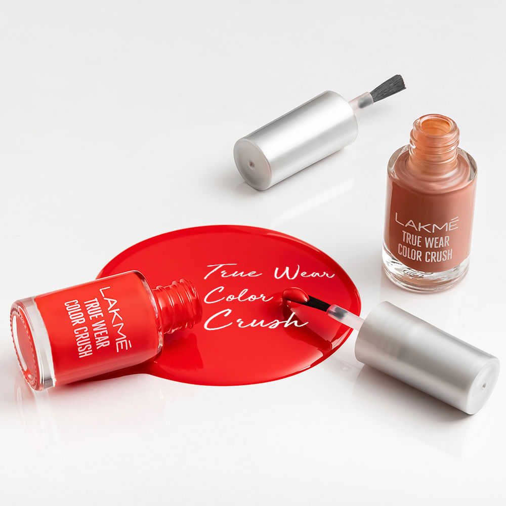 Lakme True Wear Color Crush Nail Polish, Long Lasting & Vibrant Nail Paint