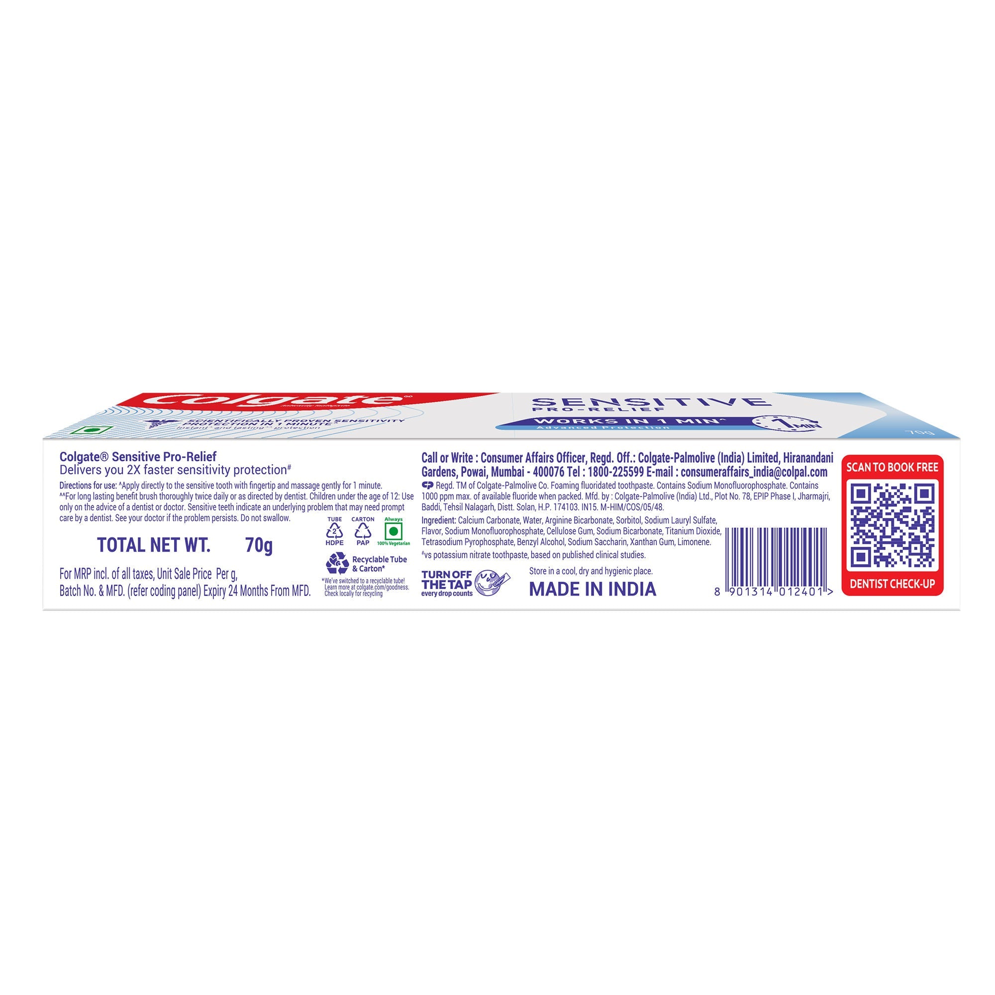 Colgate Sensitive Plus Toothpaste with Pro Argin Formula