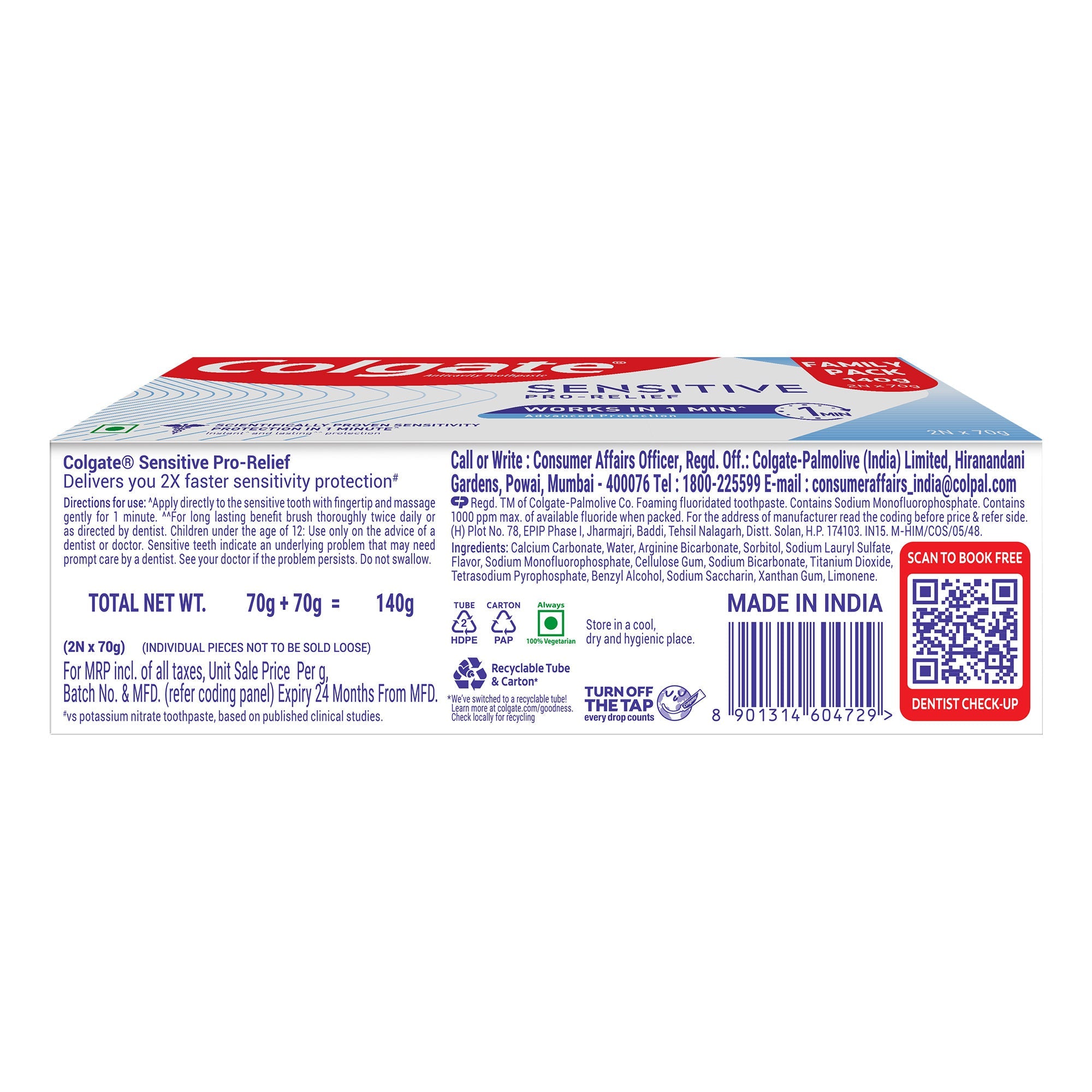 Colgate Sensitive Plus Toothpaste, for Sensitivity Relief, B1G1
