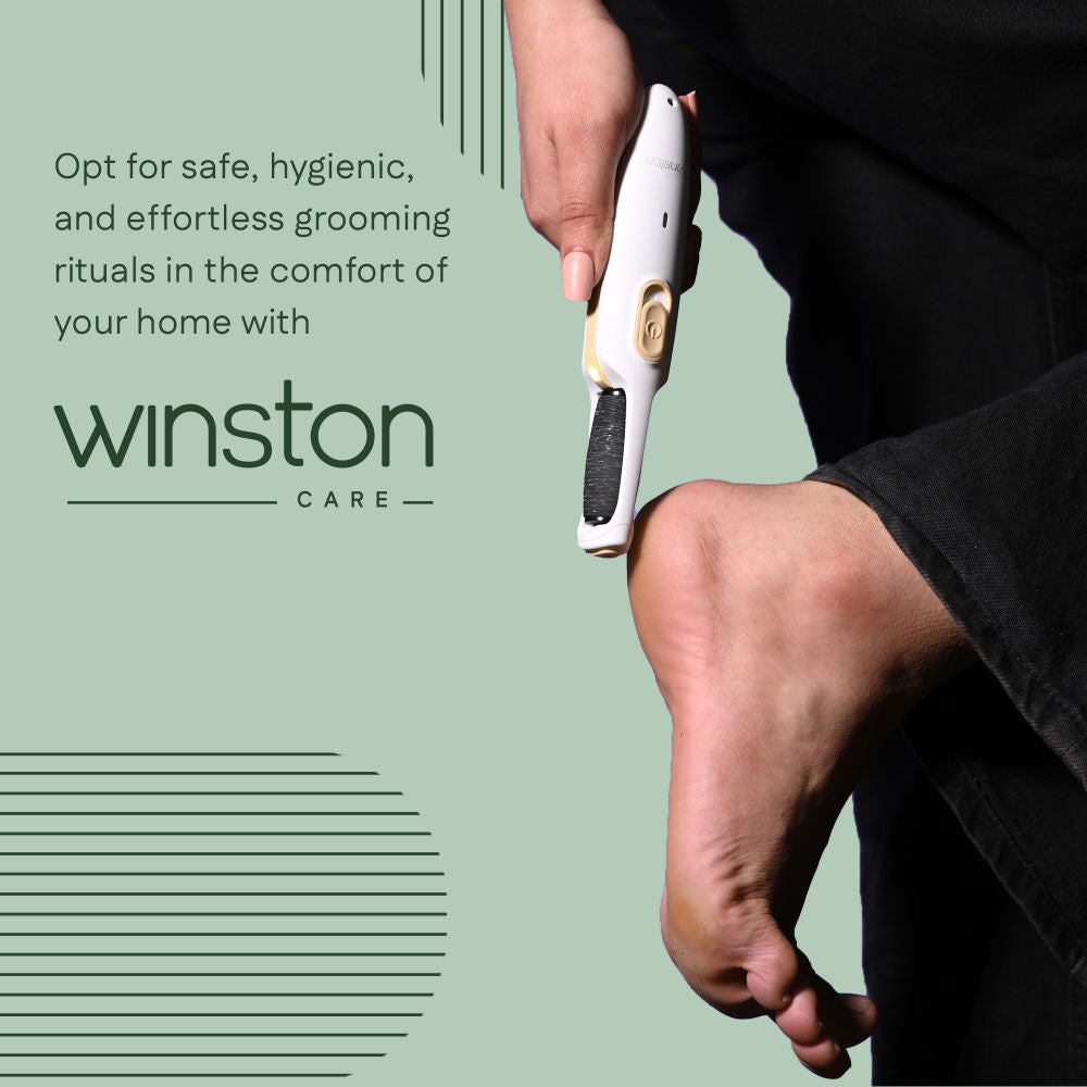 Winston Rechargeable Callus Remover Foot Scrubber for Dead Skin, Pedicure Machine for Smooth Feet
