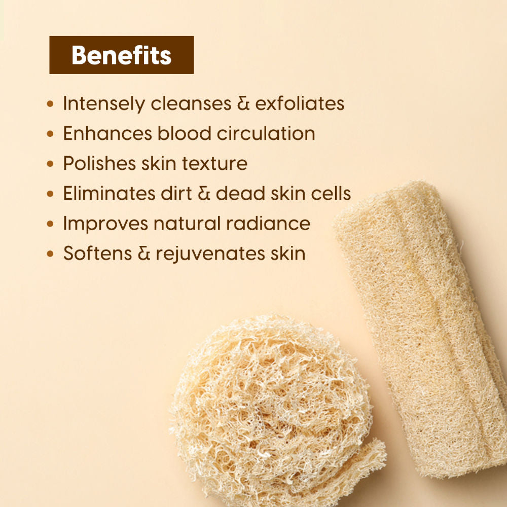 Matra 100% Natural Bath Loofah Body Scrubber Sponge Pad for Exfoliating & Dead Skin Removal