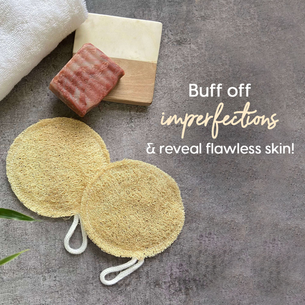 Matra 100% Natural Bath Loofah Body Scrubber Sponge Pad for Exfoliating & Dead Skin Removal