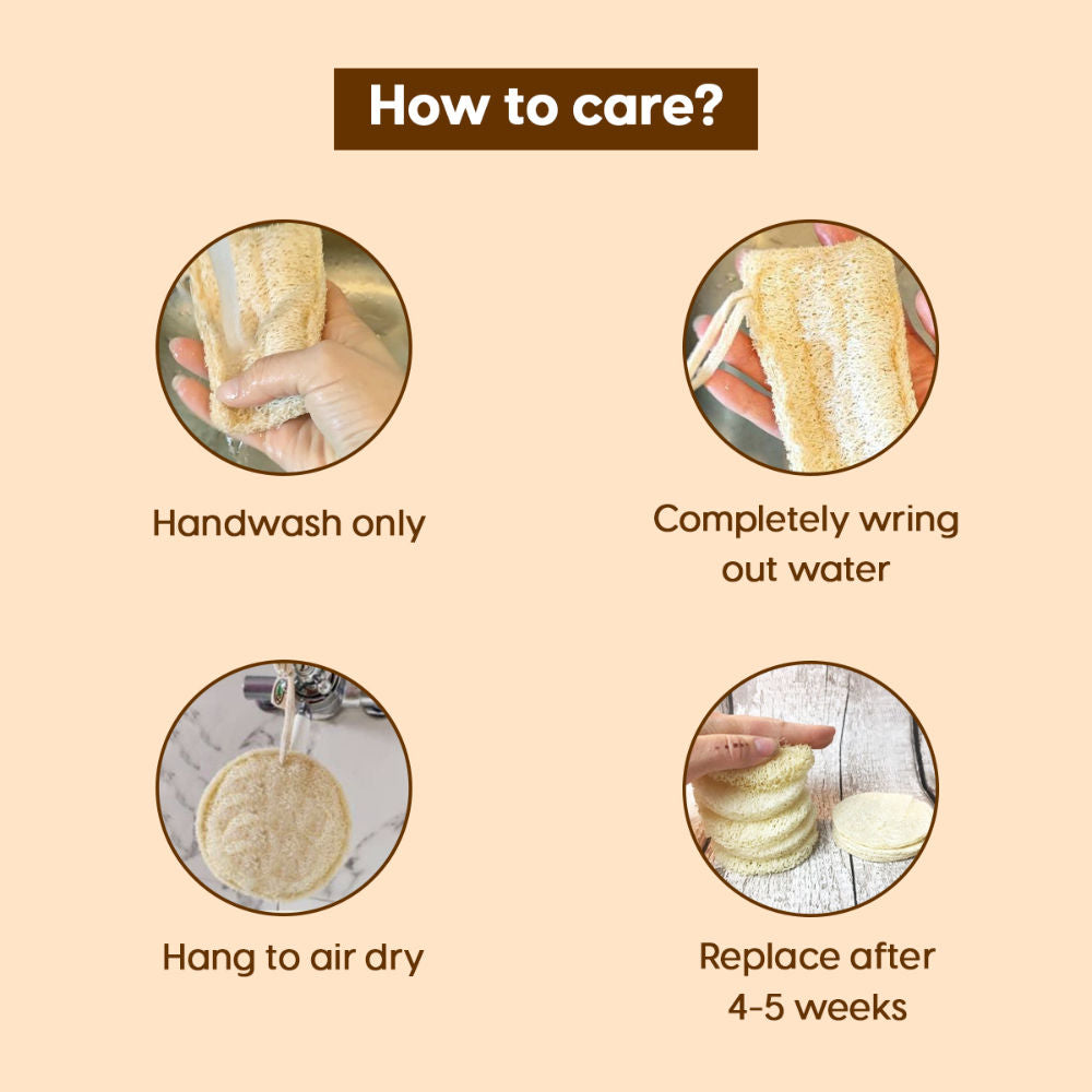 Matra 100% Natural Bath Loofah Body Scrubber Sponge Pad for Exfoliating & Dead Skin Removal