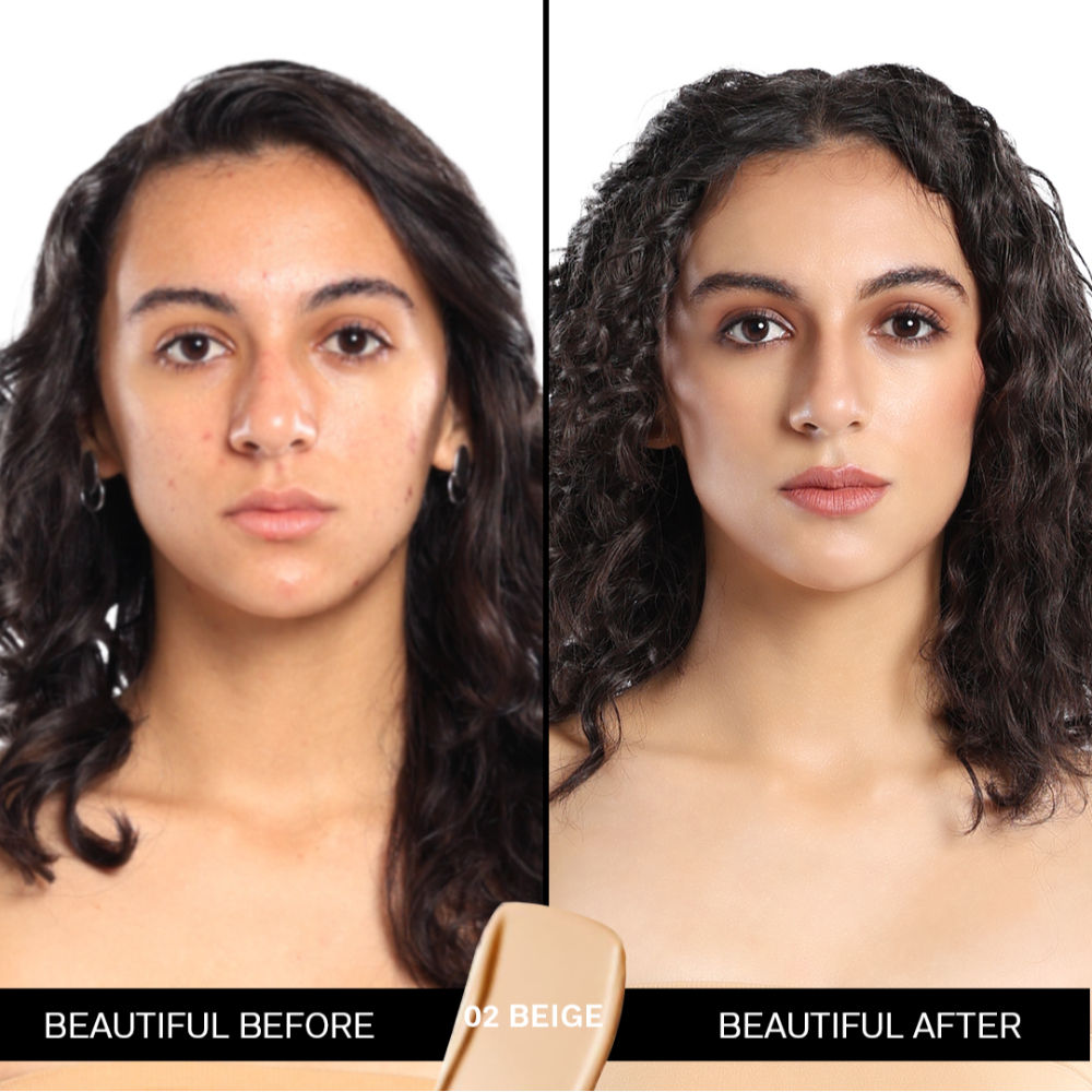 Flicka The Base Story Foundation High Coverage Satin Matte Finish Lightweight Waterproof