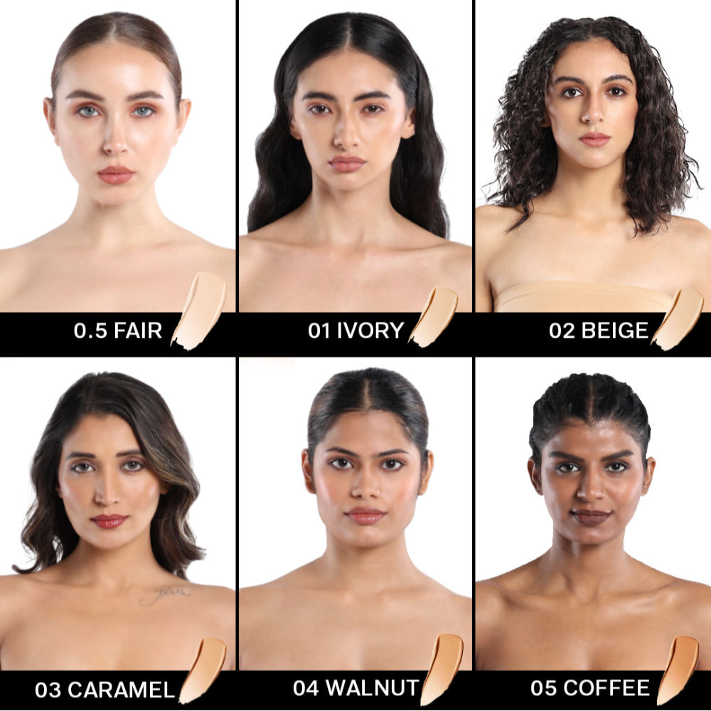 Flicka The Base Story Foundation High Coverage Satin Matte Finish Lightweight Waterproof