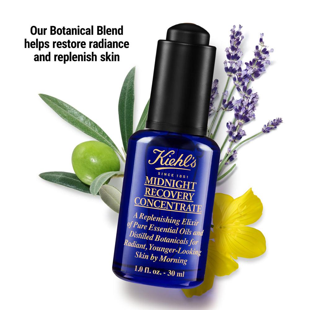 Kiehl's Midnight Recovery Concentrate Serum With Botanical Oil Blend For Radiant Skin
