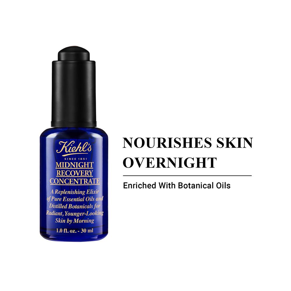 Kiehl's Midnight Recovery Concentrate Serum With Botanical Oil Blend For Radiant Skin