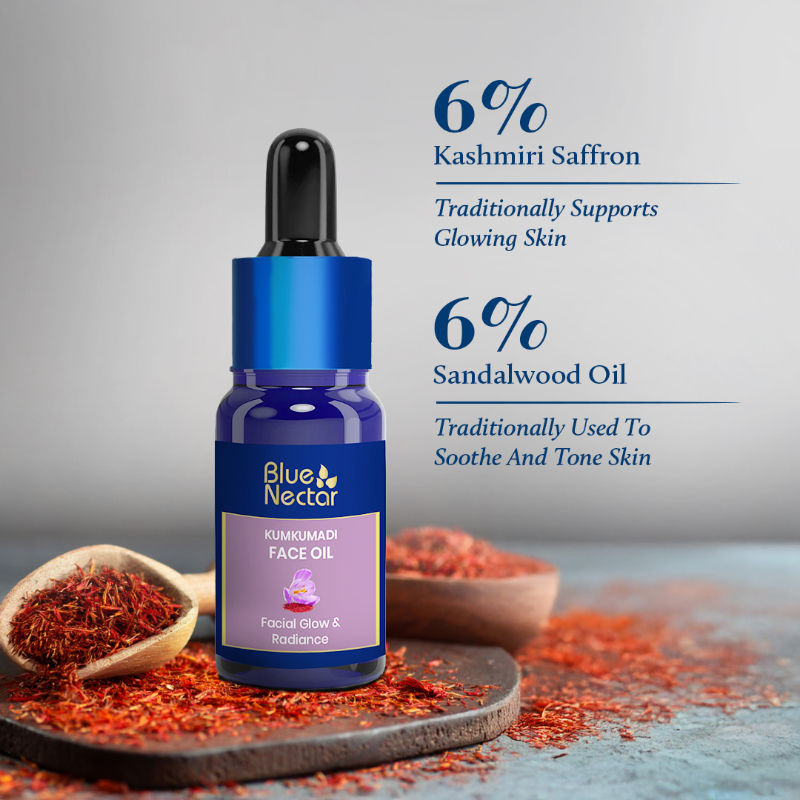 Blue Nectar Kumkumadi Tailam Face Serum for Pigmentation & Skin Brightening