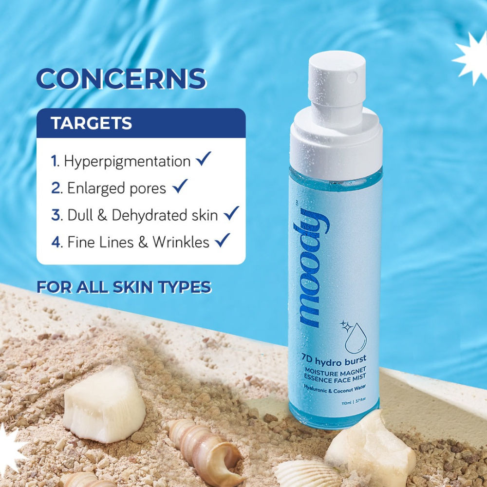 Moody Hydroburst Hyaluronic Face Mist Toner For Long Lasting Hydration Combination & Dry Skin Type