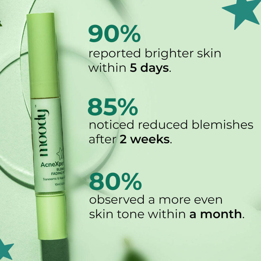 Moody Acnexpert Blemish Fading Pen With Tranexamic & Kojic Acid - For Acne Marks & Scars