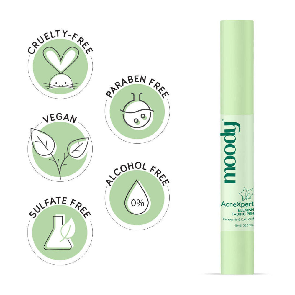 Moody Acnexpert Blemish Fading Pen With Tranexamic & Kojic Acid - For Acne Marks & Scars