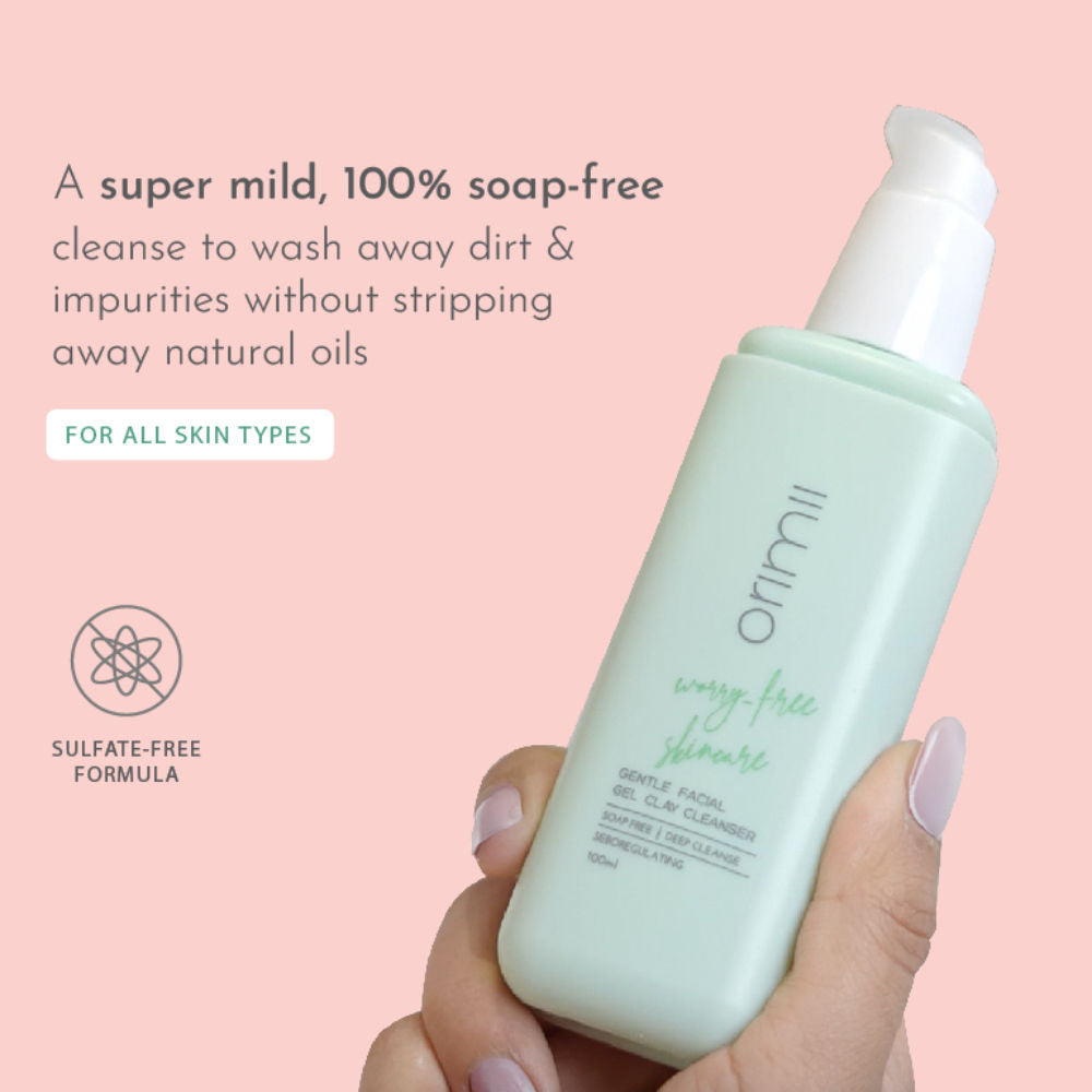 Orimii Soap Free Gentle Cleansing Face Wash for Oil & Acne Control -Non Comedogenic, Pregnancy Safe