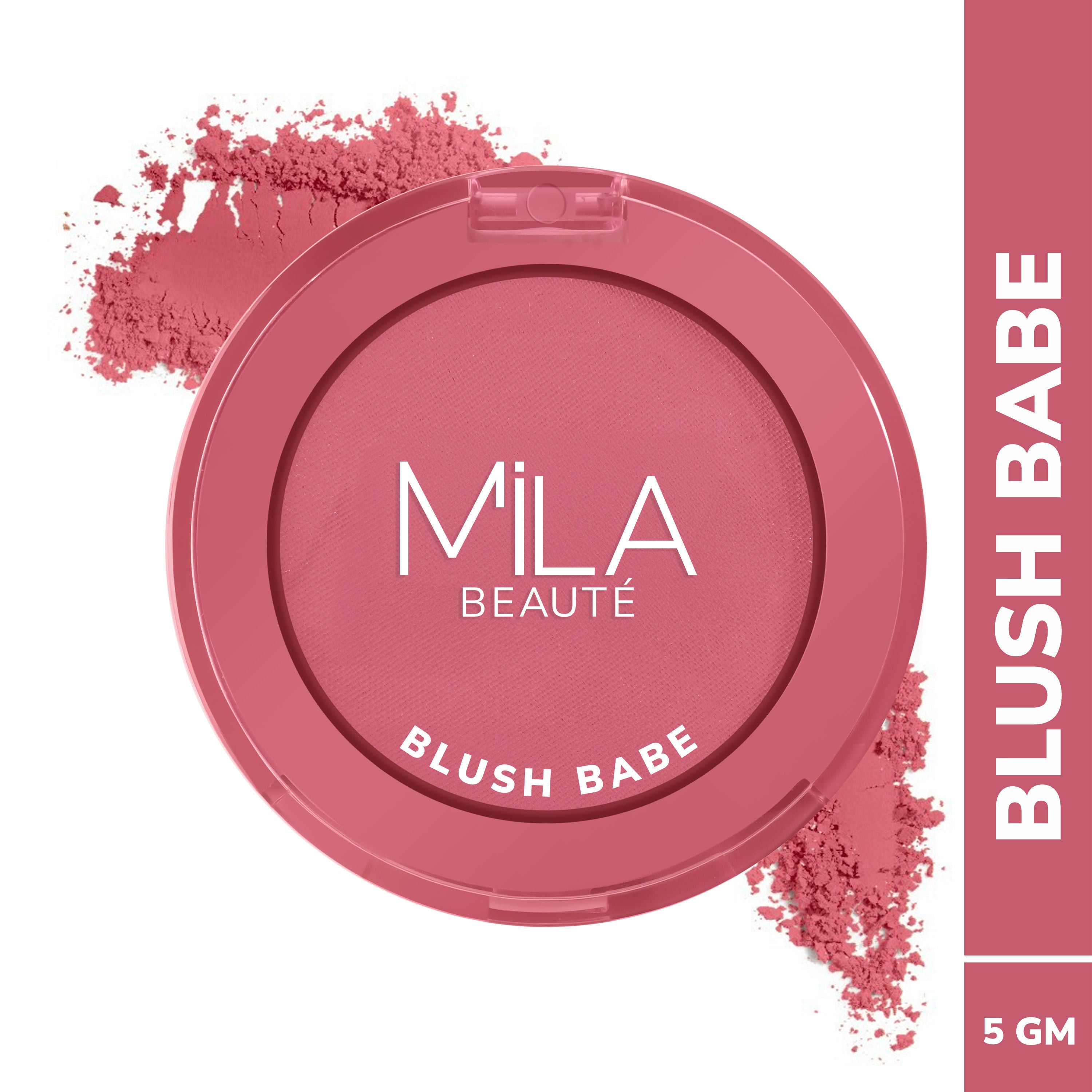 Mila Beauté Matte Finish Blush Babe Powder Blush With Rosehip Oil