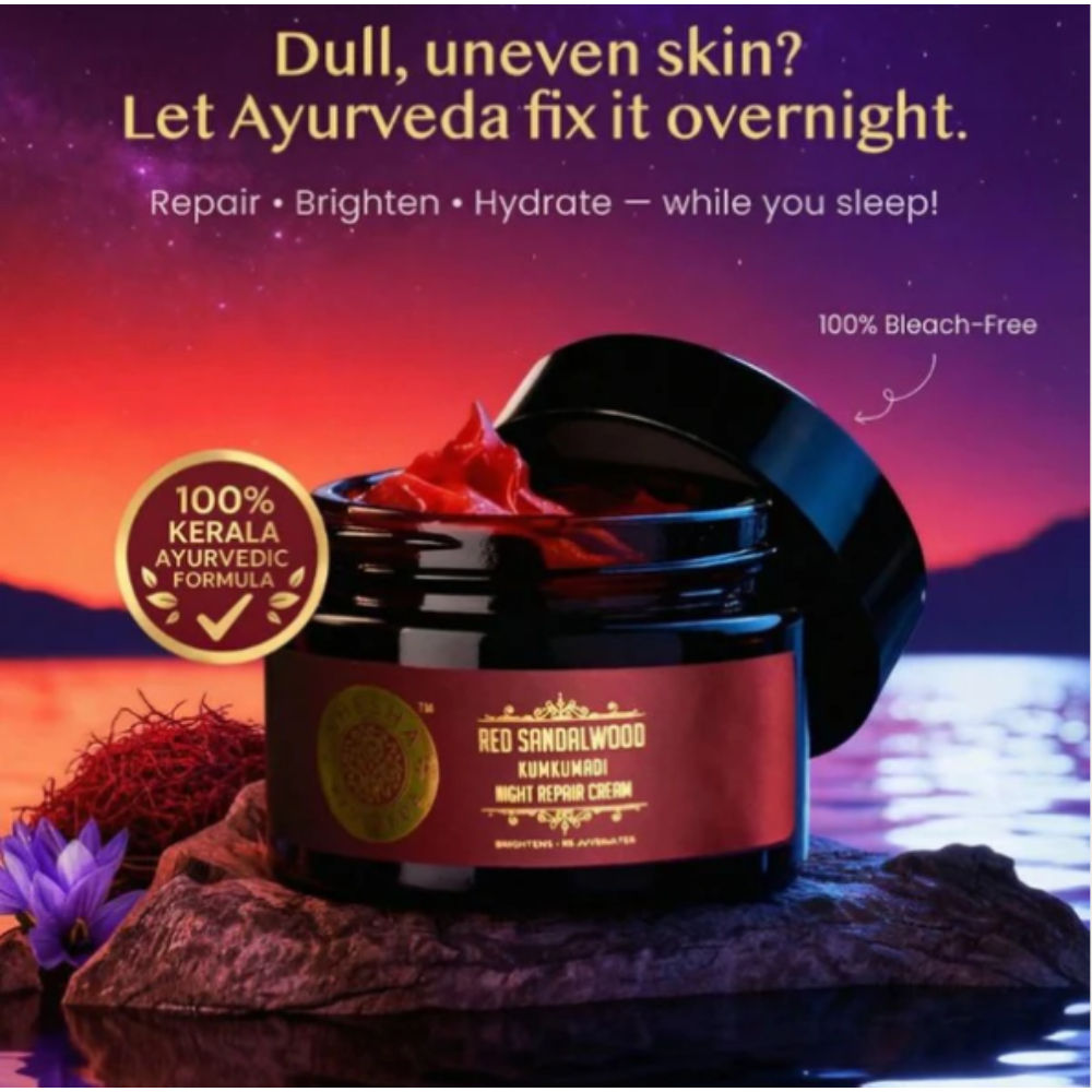 Shesha Ayurveda Red Sandalwood Skin Brightening & Night Repair Cream