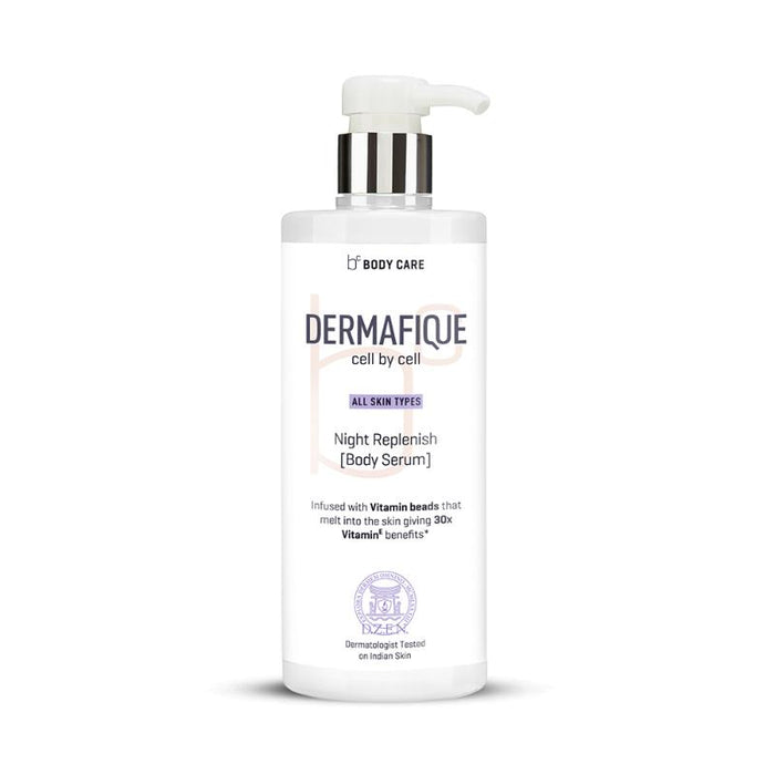 Dermafique Night Replenish Body Lotion Serum For Skin Restoration With 30X Vit E