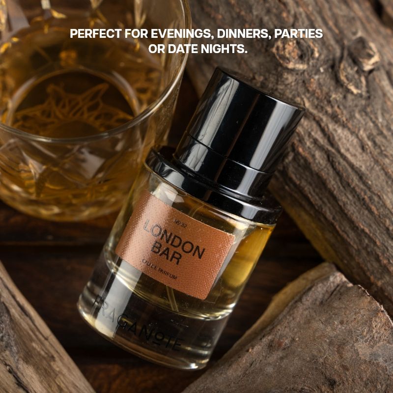 Fraganote London Bar EDP Premium Long Lasting Perfume for Men, Smoky, Spicy & Boozy Scent
