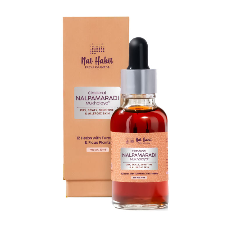 Nat Habit Taila-Paka Nalpamardi Skin Brightening Treatment Face Oil, Tailam For Dry & Allergic Skin