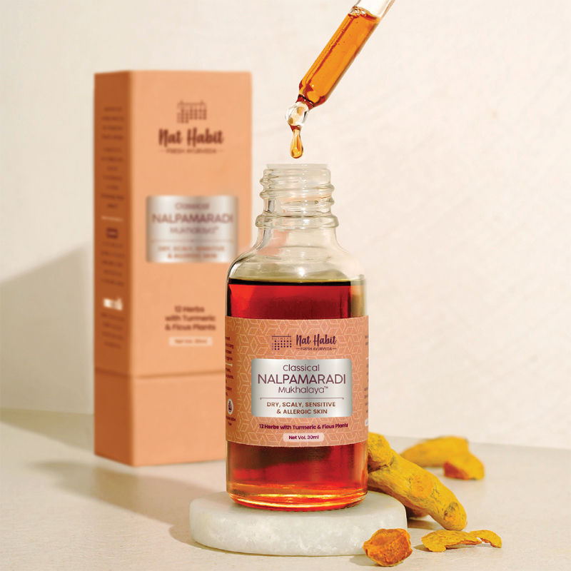 Nat Habit Taila-Paka Nalpamardi Skin Brightening Treatment Face Oil, Tailam For Dry & Allergic Skin