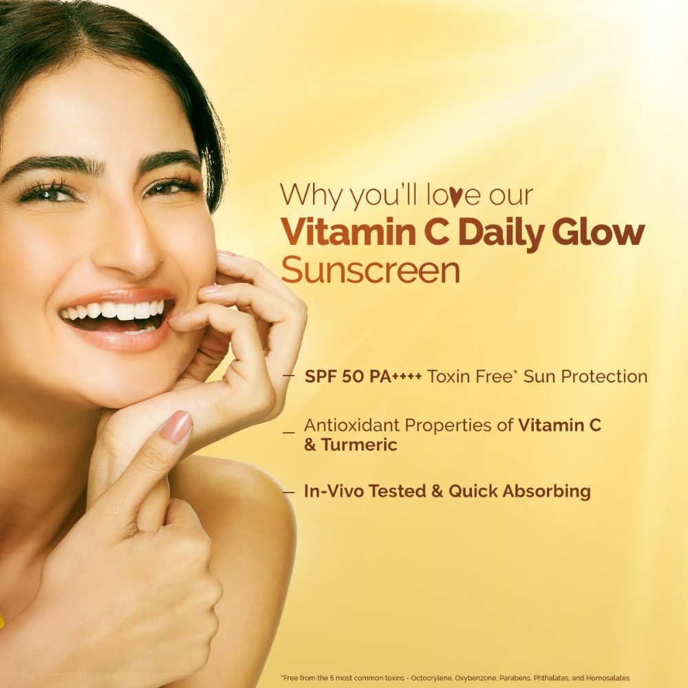 Mamaearth Vitamin C Daily Glow Sunscreen With Vit C & Turmeric For Tan Protect... - In-Vivo tested