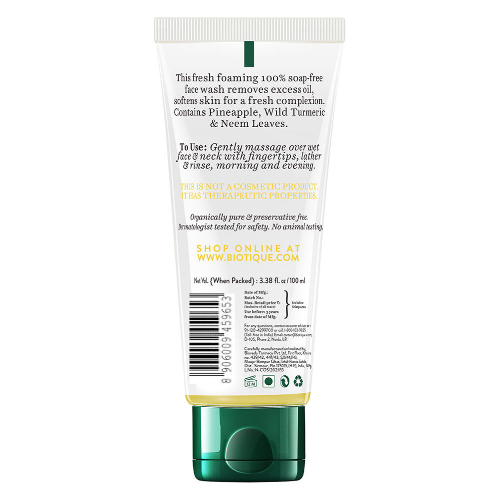 Biotique Bio Pineapple Oil Control Foaming Face Wash