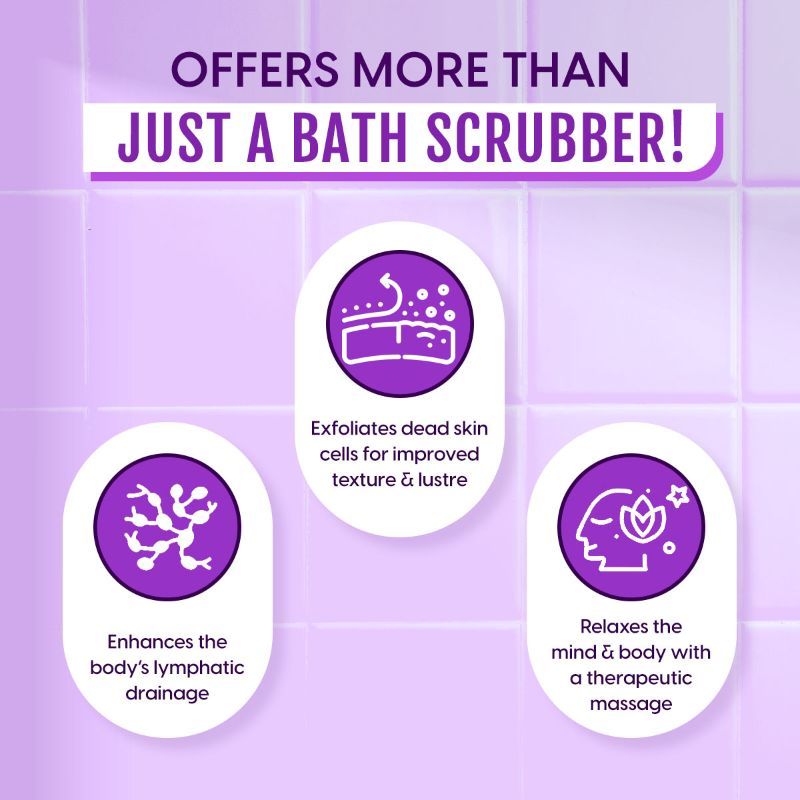 Matra Professional Silicone Body Back Scrubber Belt Exfoliating Bath Brush