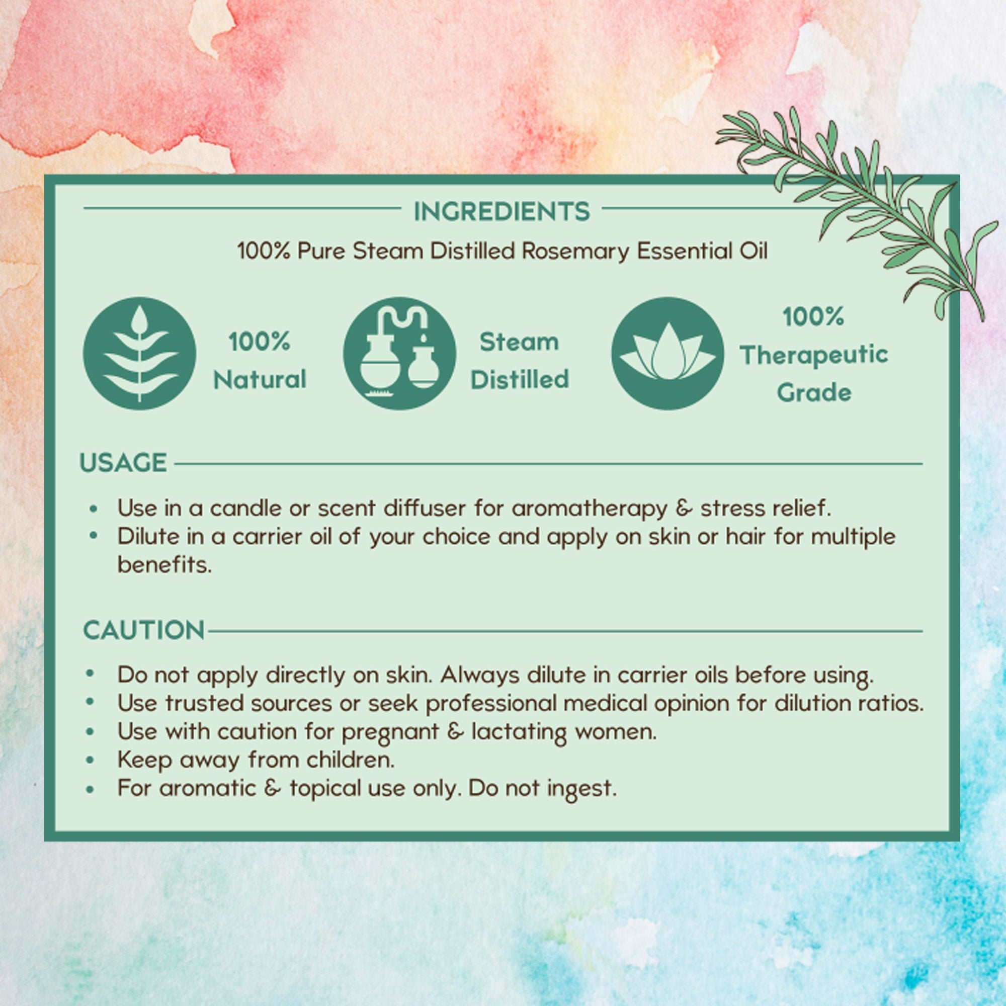 Nat Habit Rosemary Essential Oil
