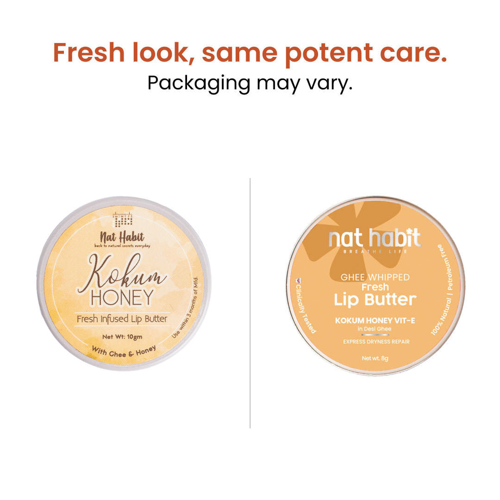 Nat Habit Desi Ghee & Honey Lip Balm- Kokum Honey Lip Butter For Lip Pigmentation & Lip Lightening