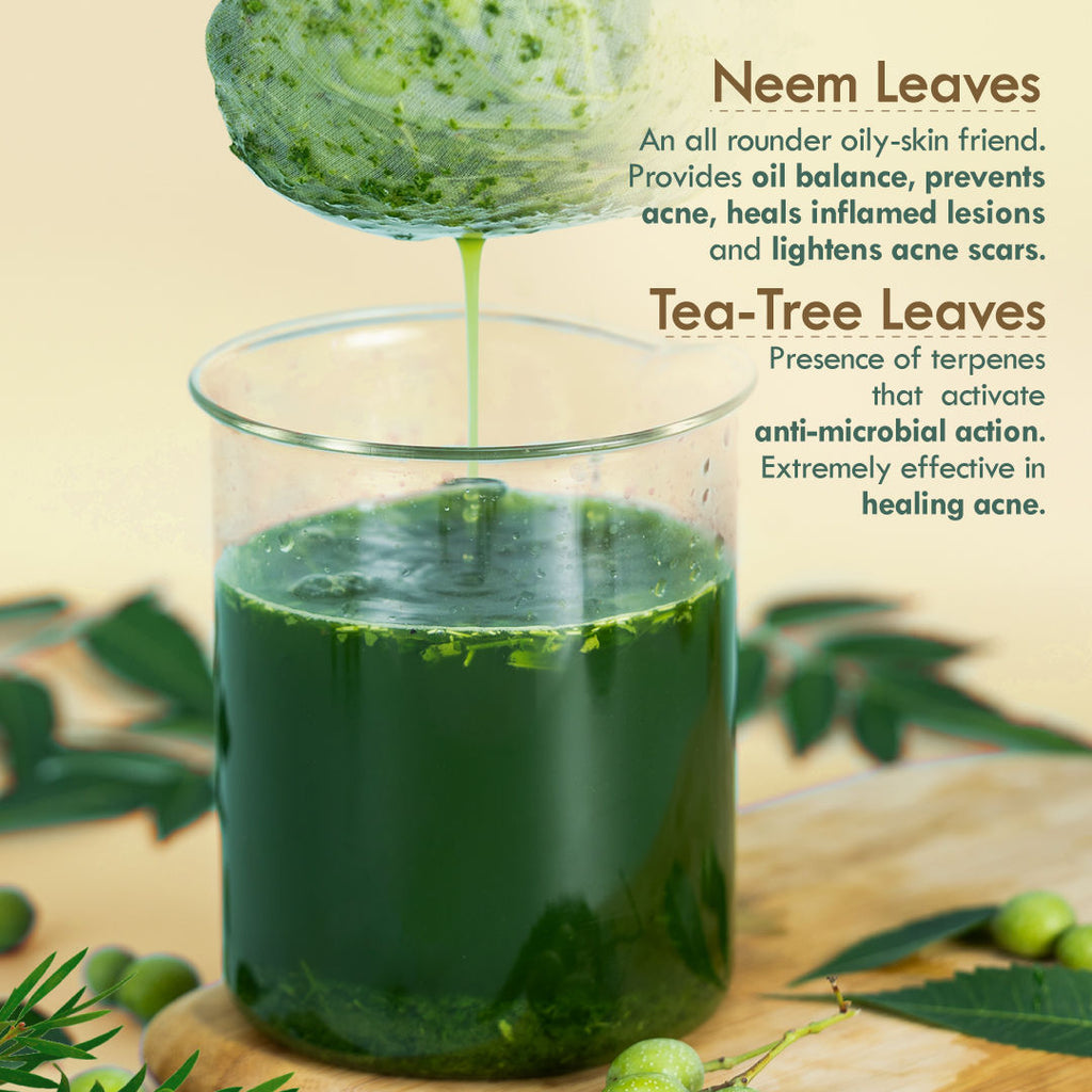 Nat Habit Active Anti Acne Neem Tea Tree Face Gel Moisturiser For Oily & Acne Prone Skin