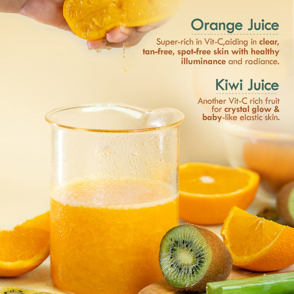 Nat Habit Active Orange Kiwi Vitamin C Face Gel Moisturiser For Brightening & Collagen Boost