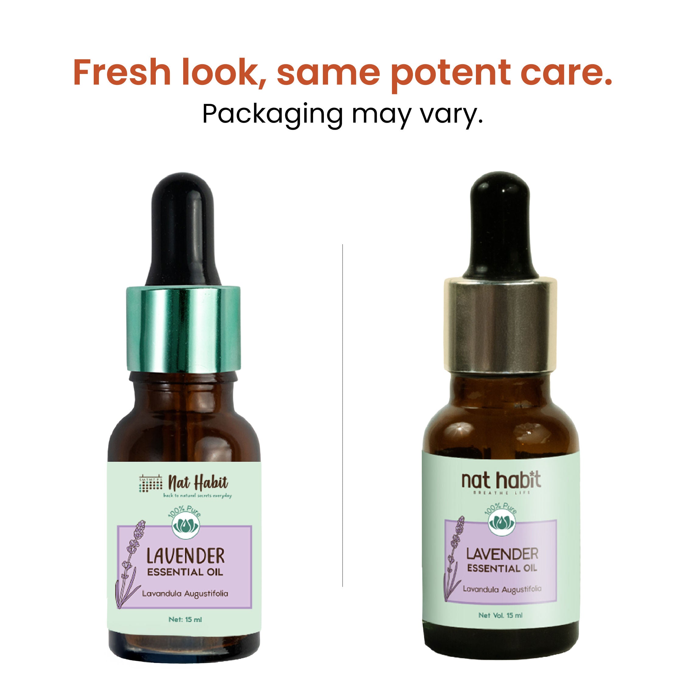 Nat Habit Lavender Essential Oil for Healthy Hair Growth, Skin, Good Sleep, Undiluted & 100% Pure