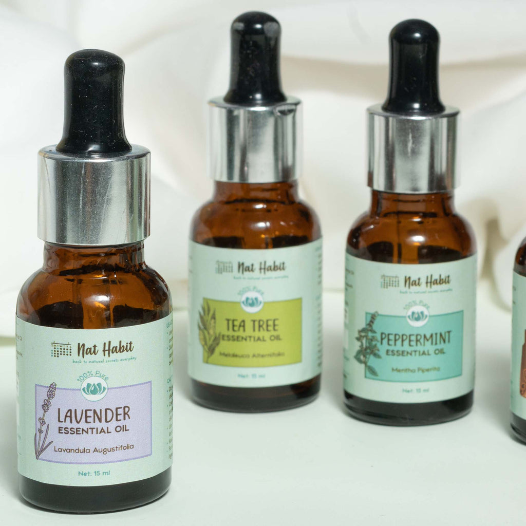 Nat Habit Lavender Essential Oil for Healthy Hair Growth, Skin, Good Sleep, Undiluted & 100% Pure