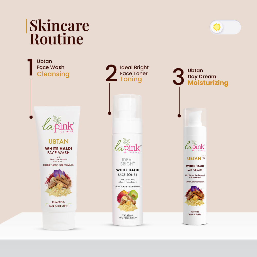 La Pink Ubtan Day Cream Spf 15 With Saffron For Glowing Skin & Tan Removal, Oil-Free Cream