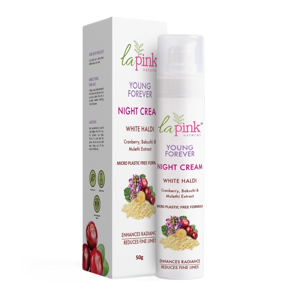 La Pink Young Forever Anti-Aging Night Repair Cream With Bakuchi For Fine Lines & Wrinkles