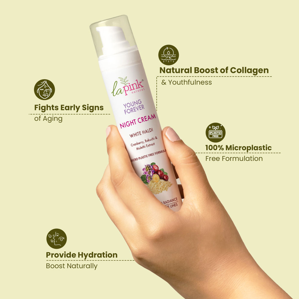 La Pink Young Forever Anti-Aging Night Repair Cream With Bakuchi For Fine Lines & Wrinkles