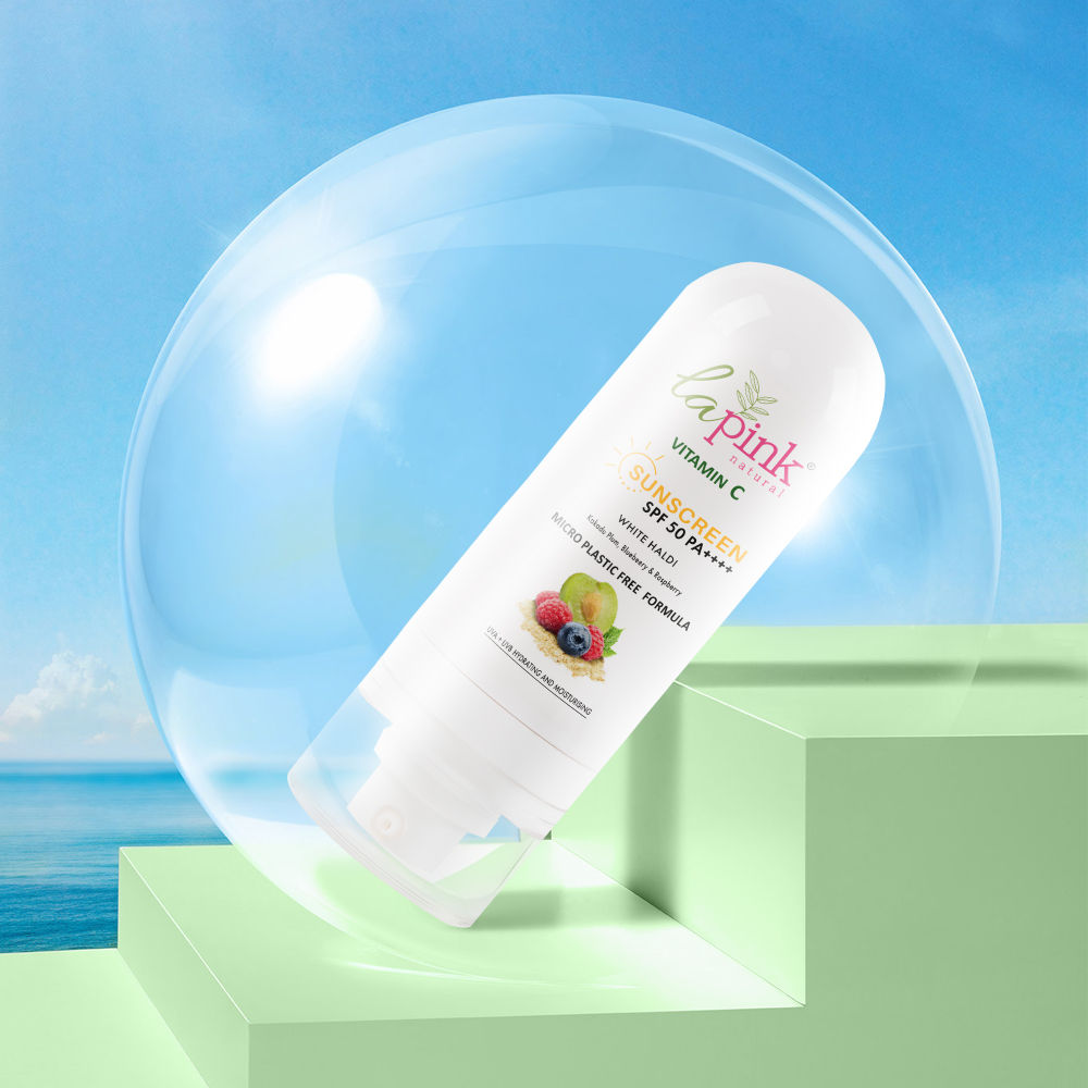 La Pink Vitamin C Sunscreen SPF 50 PA ++++ Hyaluronic Acid & Niacinamide For UVA Protection