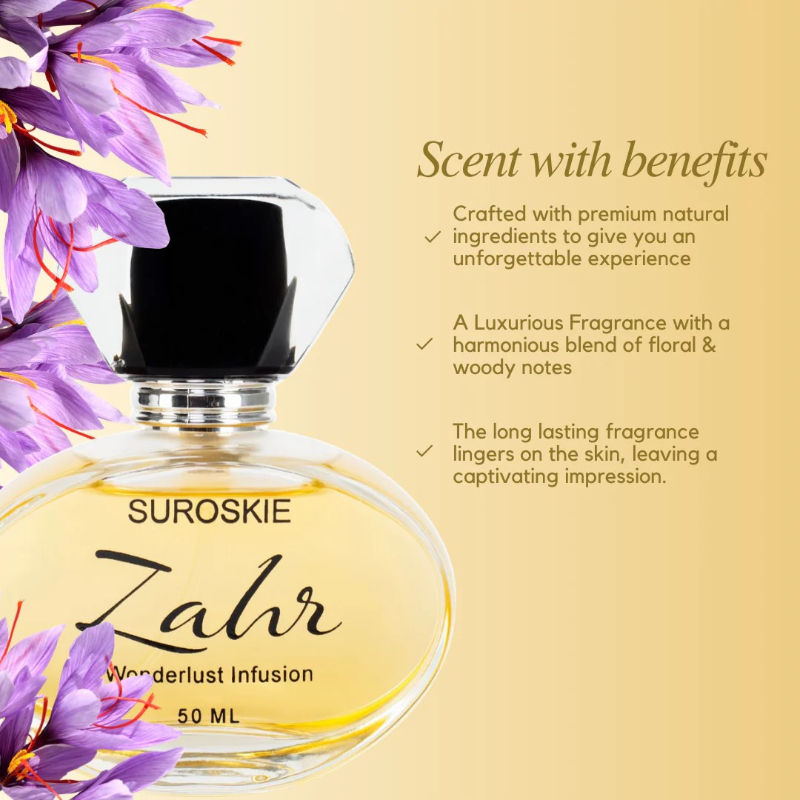 Suroskie Zahr Long Lasting Oud & Woody Perfume for Men & Women
